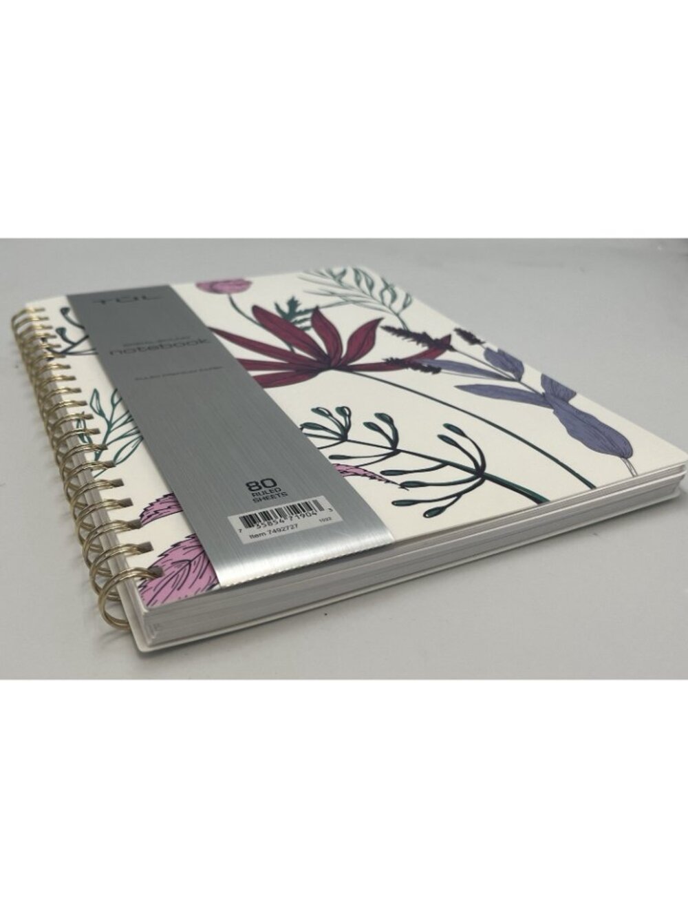 TUL Spiral Bound Notebook Floral Cover Ruled Premium Paper 80 Sheets Journal - Picture 2 of 11